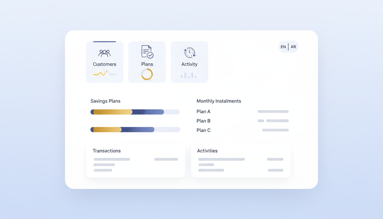 Gold Savings Scheme System with CRM dashboard preview